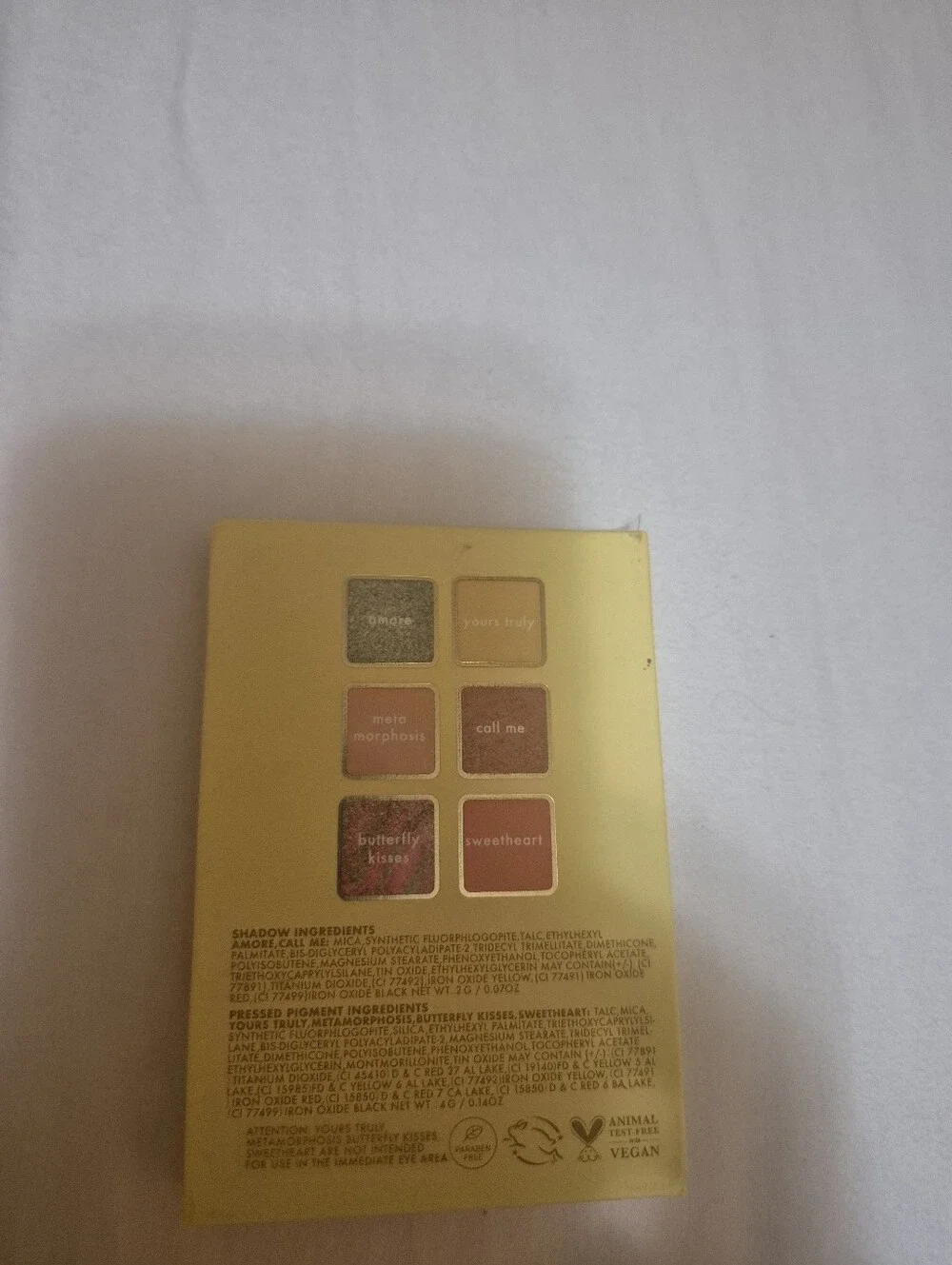 Yellow & Gold Eyeshadow Palette - New Never Used
